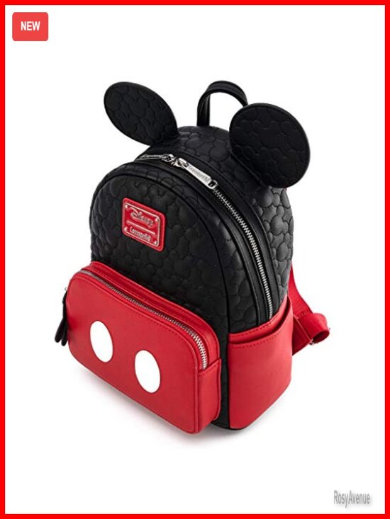 Loungefly Disney Mickey Mouse Quilted Cosplay Mini Backpack Faux Leather Vegan